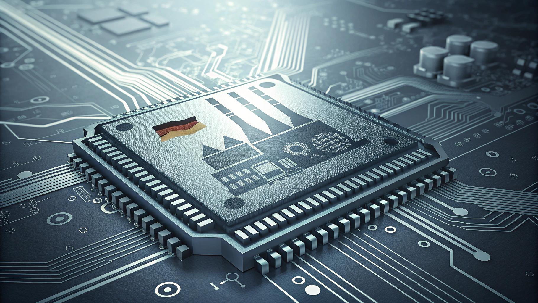 Motherboard mit deutscher Fabriksilhouette