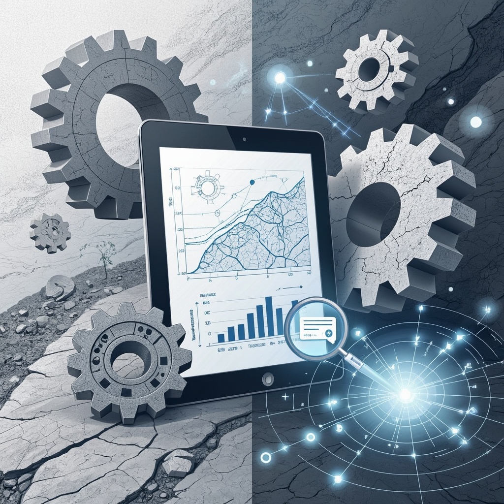Cloud-basierte DDL Software auf Laptop und Tablet zeigt digitale Vernetzung